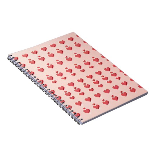 Lieverd Roze: Schattige Rode Harten Notitieboek (Rechterzijde)