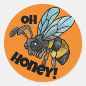 Lieverd! Schattigee bij Ronde Sticker (Voorkant)