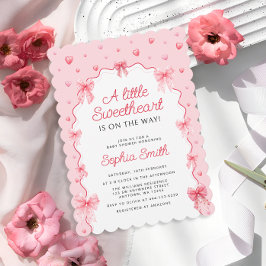 Lieverd Valentijnse Baby shower Pink Bow Kaart