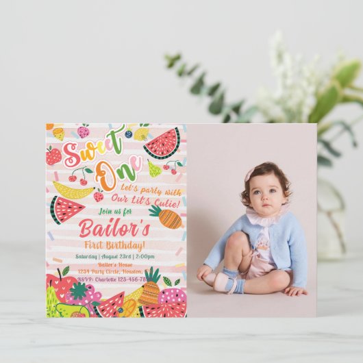 lieverd | Verjaardag fruitfeest Kaart (Staand voorkant)