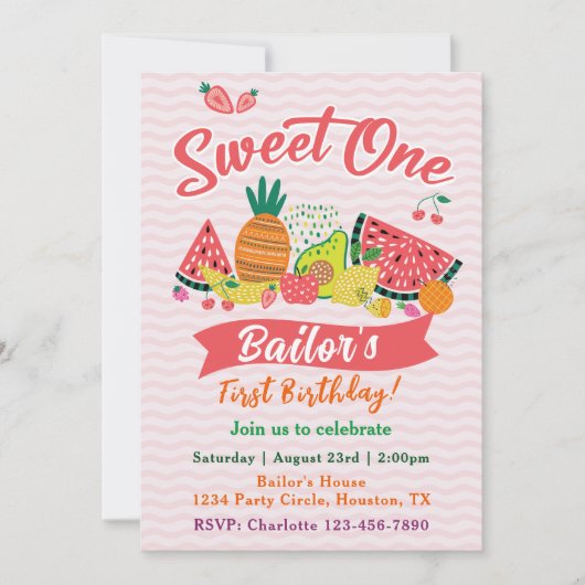 lieverd | Verjaardag fruitfeest Kaart (Voorkant)