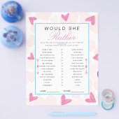 Lieverd, ze wil liever Baby shower spel Flyer (Enkel)