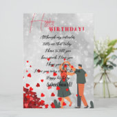 lieverd's verjaardag kaart (Staand voorkant)