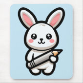 Lieverige Kawaii Konijn Muismat (Voorkant)
