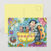 LIEVEVAARLIEFJE & KINDEREN, TULP BUBBELBAD BRIEFKAART (Voorkant / Achterkant)