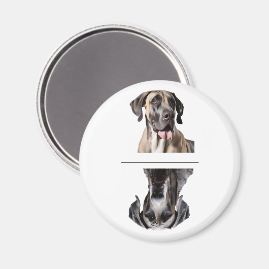 Lievevale donkerkleurige Great Dane vaatwasser mag Magneet (Voorkant / Achterkant)