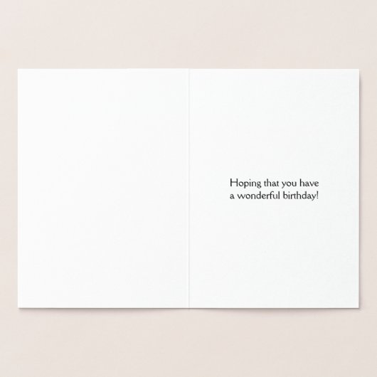 Lievige goud folie 89e verjaardag felicitiekaart folie kaarten (Binnen)