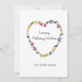 Lievige kerstwensen met personalisatie feestdagenkaart (Voorkant)