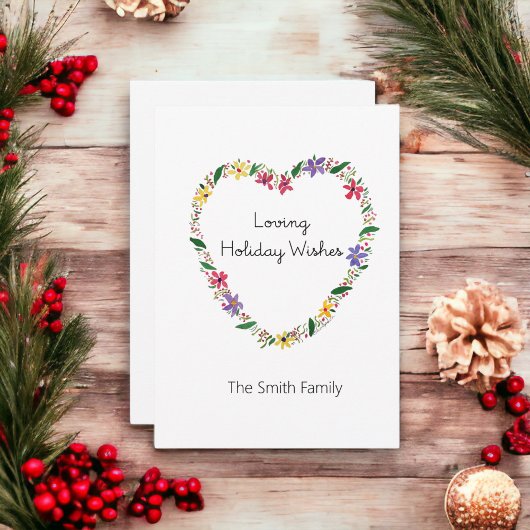 Lievige kerstwensen met personalisatie feestdagenkaart