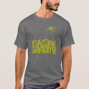 Lif. Is kort. Negeer de zwaartekracht. Ski. T-shirt