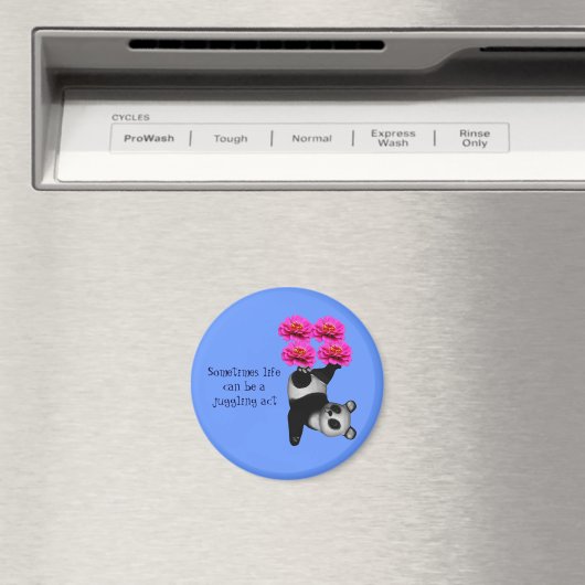 Life A Juggling Act Panda Inspirerend Magnet (Insitu (Vaatwasser))