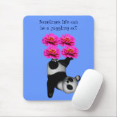 Life A Juggling Act Panda Inspirerend Mousepad Muismat (Met muis)