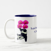 Life A Juggling Act Panda Inspirerend Tweekleurige Koffiemok (Links)