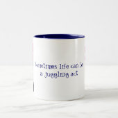 Life A Juggling Act Panda Inspirerend Tweekleurige Koffiemok (Center)