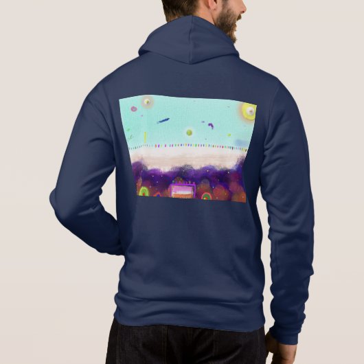 Life Aboard Another Planet Zip-Up Hoodie (Achterkant)