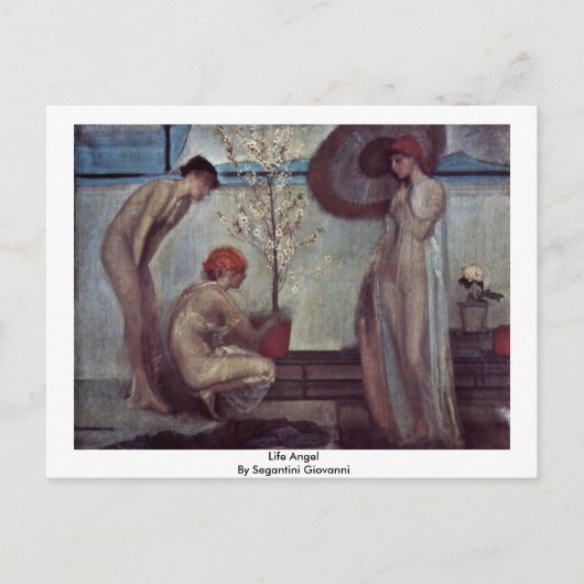 Life Angel door Segantini Giovanni Briefkaart (Voorkant)
