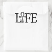 Life Ankh Ronde Sticker (Tas)