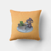 Life as a little dragon: bath time kussen (Achterkant)
