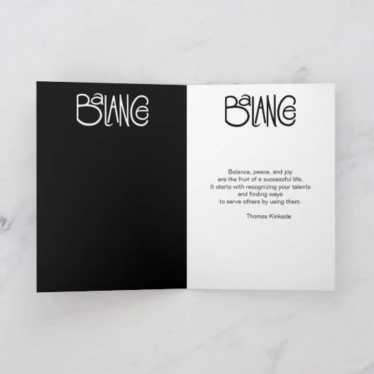 Life Balance Witte Kaart (Binnen)