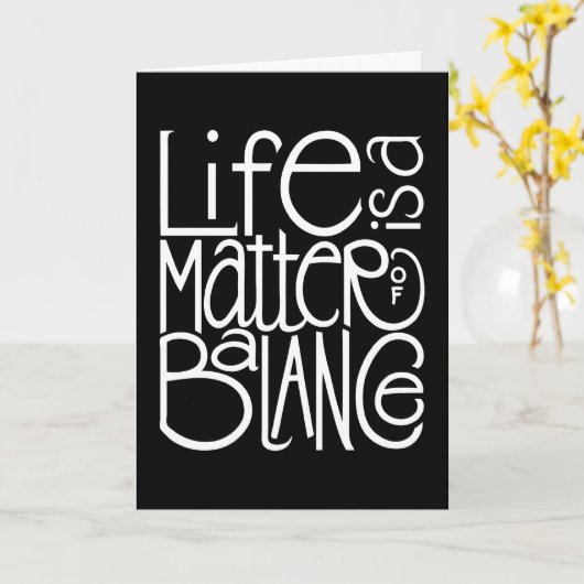 Life Balance Witte Kaart (Gele Bloem)