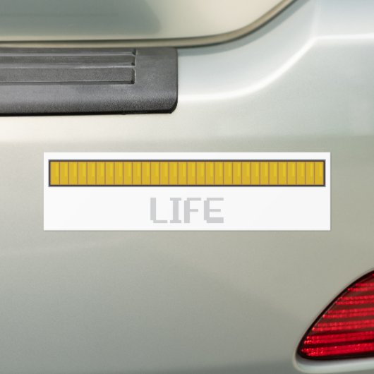 Life Bar-Bumpersticker Bumpersticker (Op auto)