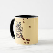 life begin after coffe Mug,make ur perfect morning Mok (Voorkant links)