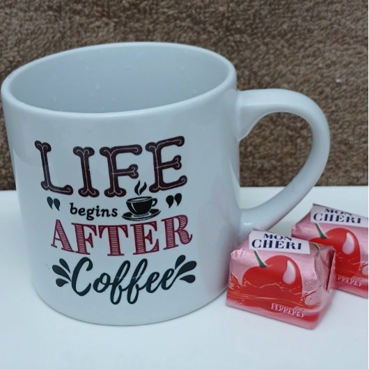 Life begins after coffee espresso kop
