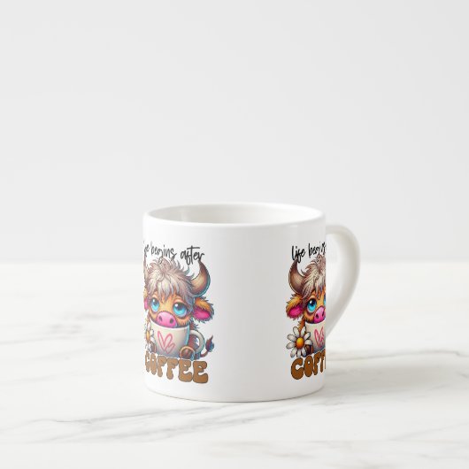 Life Begins After Coffee  Espresso Kop (Voorkant rechts)