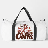 Life Begins After Coffee Graphic Plunjezak (Voorkant)