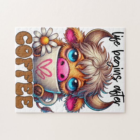 Life Begins After Coffee  Legpuzzel (Horizontaal)