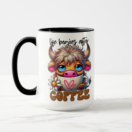 Life Begins After Coffee Mok (Links)