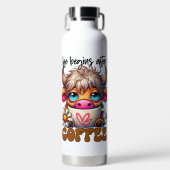 Life Begins After Coffee  Waterfles (Voorkant)