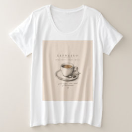 Life Begins After Espresso | Vintage Coffee Lover Grote Maat T-shirt