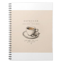 Life Begins After Espresso | Vintage Coffee Lover Notitieboek