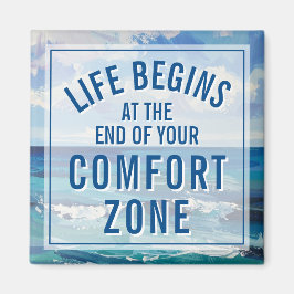 Life Begins At Inspirational Motivational Quote Magneet