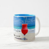 Life Begins at Retirement Tweekleurige Koffiemok (Voorkant rechts)