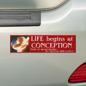 LIFE begint bij CONCEPTIE Bumpersticker (Op auto)