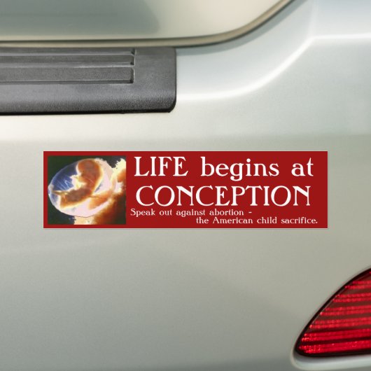 LIFE begint bij CONCEPTIE Bumpersticker (Op auto)