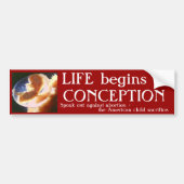 LIFE begint bij CONCEPTIE Bumpersticker (Voorkant)
