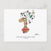 LIFE BEGINT HET LEVEN! Briefkaart van April McCall (Voorkant)