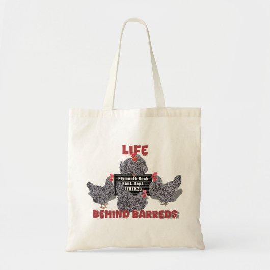 Life Behind Barreds (Barred Plymouth Rock Hens Tote Bag (Voorkant)