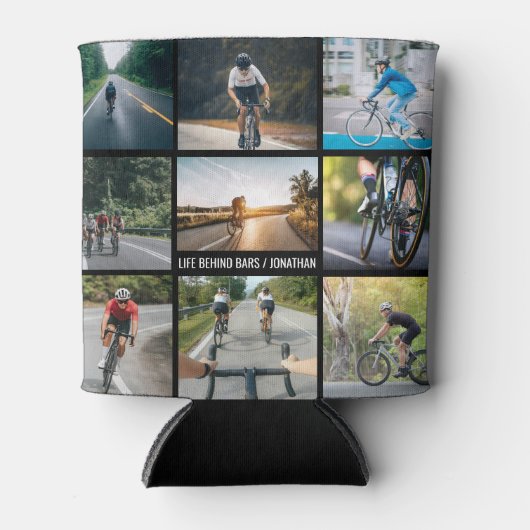 Life Behind Bars Personaliseer Afbeeldingen Fietsl Blikjeskoeler (Voorkant)