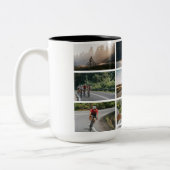 Life Behind Bars Personaliseer Afbeeldingen Fietsl Tweekleurige Koffiemok (Links)