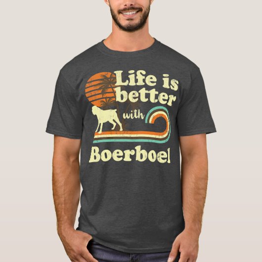 Life Better Boerboel  Dog mama papa T-shirt (Voorkant)