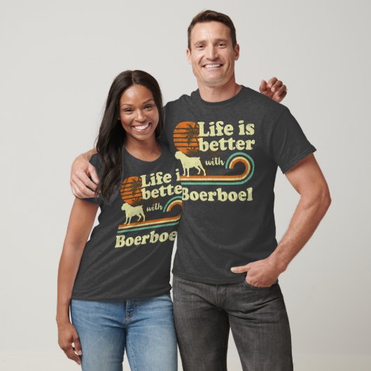 Life Better Boerboel  Dog mama papa T-shirt (Unisex)