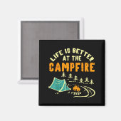 Life Better Campfire Camng Camper Boys Girl Kids M Magneet (Voorkant / Achterkant)