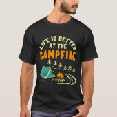 Life Better Campfire Camng Camper Boys Girl Kids M T-shirt (Voorkant)