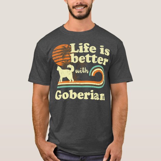 Life Better Goberian Dog mama Dad T-shirt (Voorkant)
