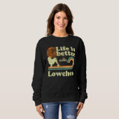 Life Better Lowchen Dog mama Dad Trui (Voorkant volledig)