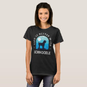 Life Better Schnole Blue Dog papa T-shirt (Voorkant volledig)